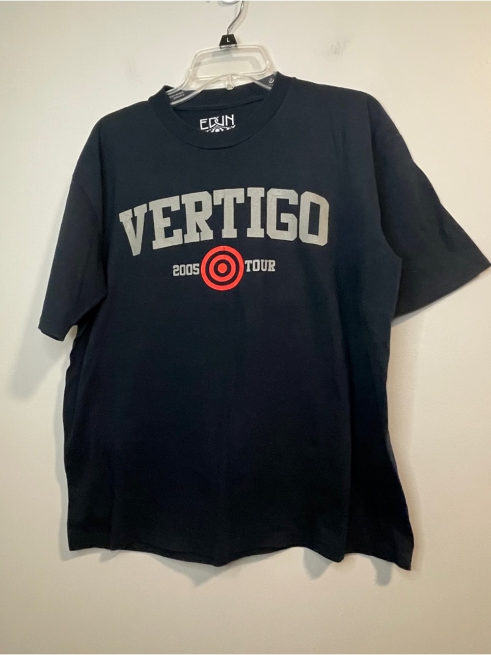 Vertigo 2005 U2 Tour Graphic Tee - Black with Red Accent